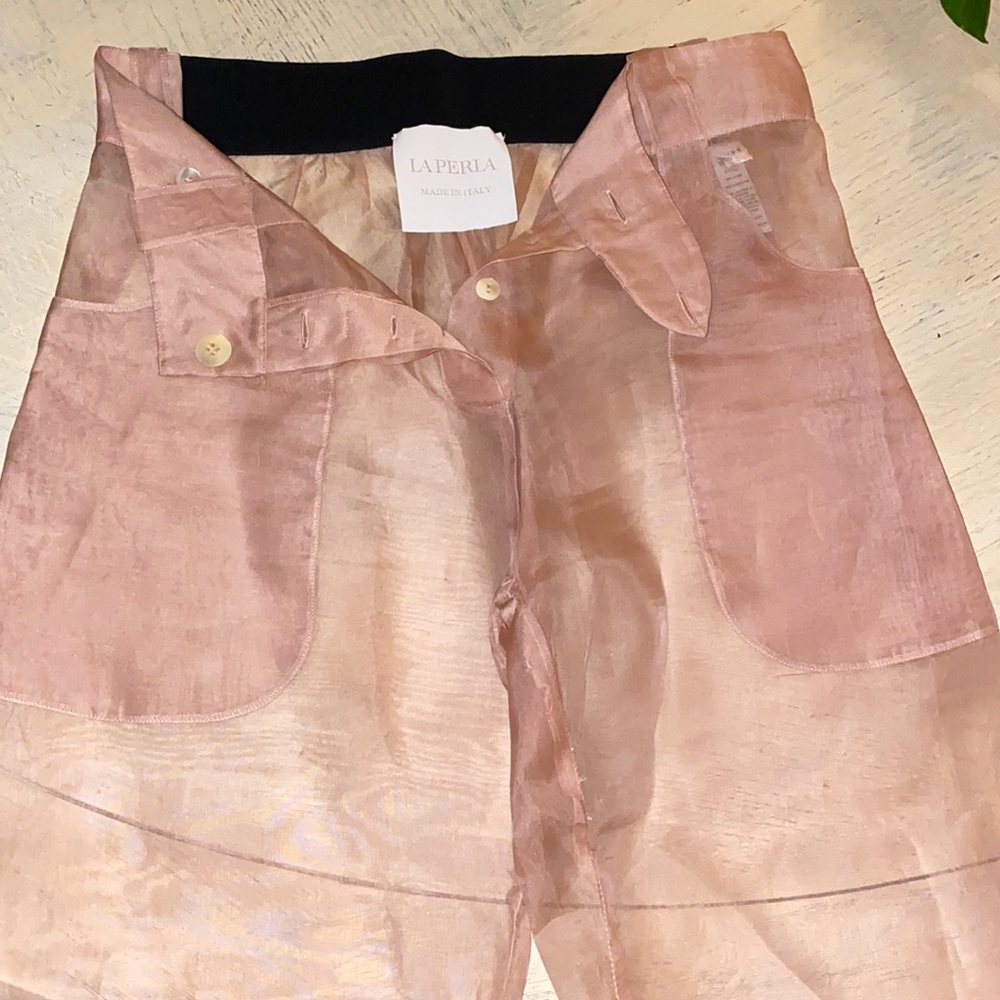 La Perla 100% silk blush pants size US 4